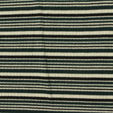 Dark Green Horizontal-Stripe Rib Knit, Viscose