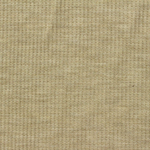 Yarn-Dyed Polyester Viscose Metallic Waffle Knit Fabric, 158 gsm, 165 cm — Khaki