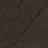 Polyester Viscose Stretch Rib Knit Fabric, 268 gsm, 163 cm — Brown