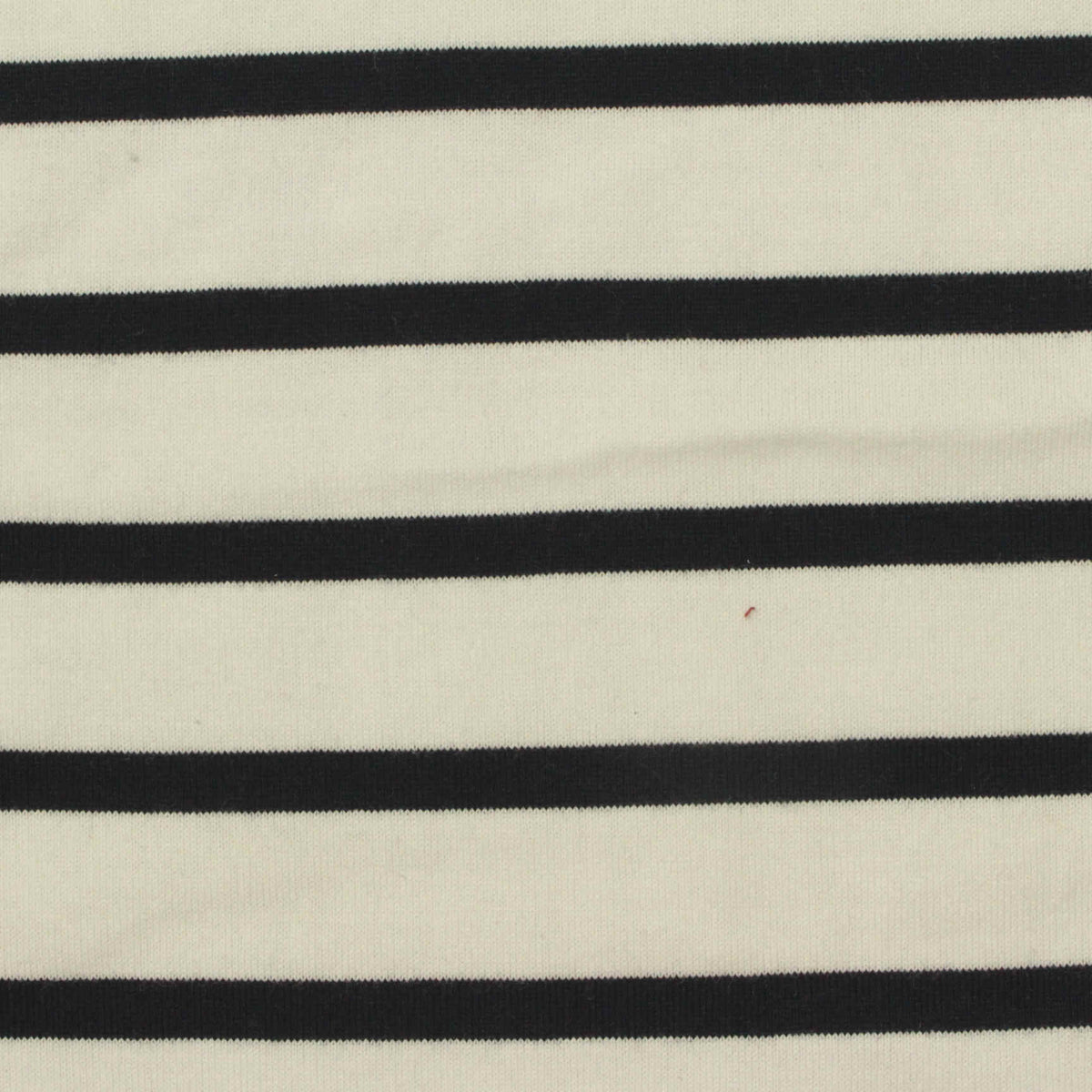 Black Horizontal-Stripe Jersey Knit, Cotton, 195 gsm, 165 cm