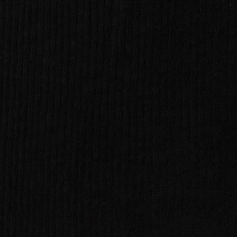 Brushed Viscose Polyester Stretch Rib Knit Fabric, 230 gsm — Black, ref EF-238816