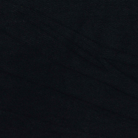 Polyester Viscose French Terry Fabric, 130 gsm — Black, ref EF-238825