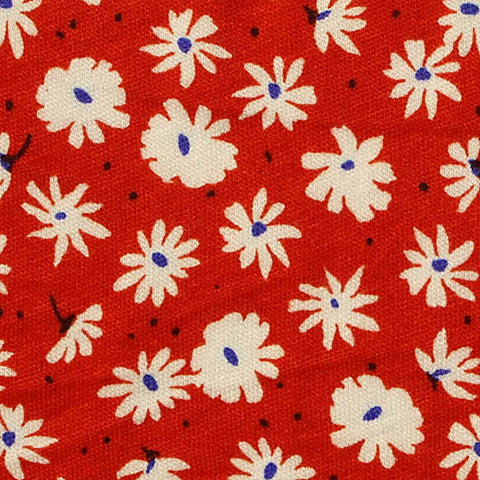 White Flowers Jersey Knit, Viscose, 175 gsm