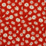 White Flowers Jersey Knit, Viscose