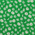 White Floral Jersey Knit, Viscose, 175 gsm