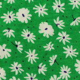 White Floral Jersey Knit, Viscose — texture