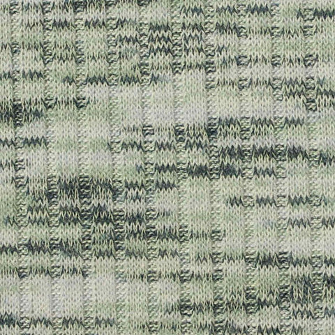 Dark Green-Grey Fine-Marl Rib Knit, Poly-Viscose