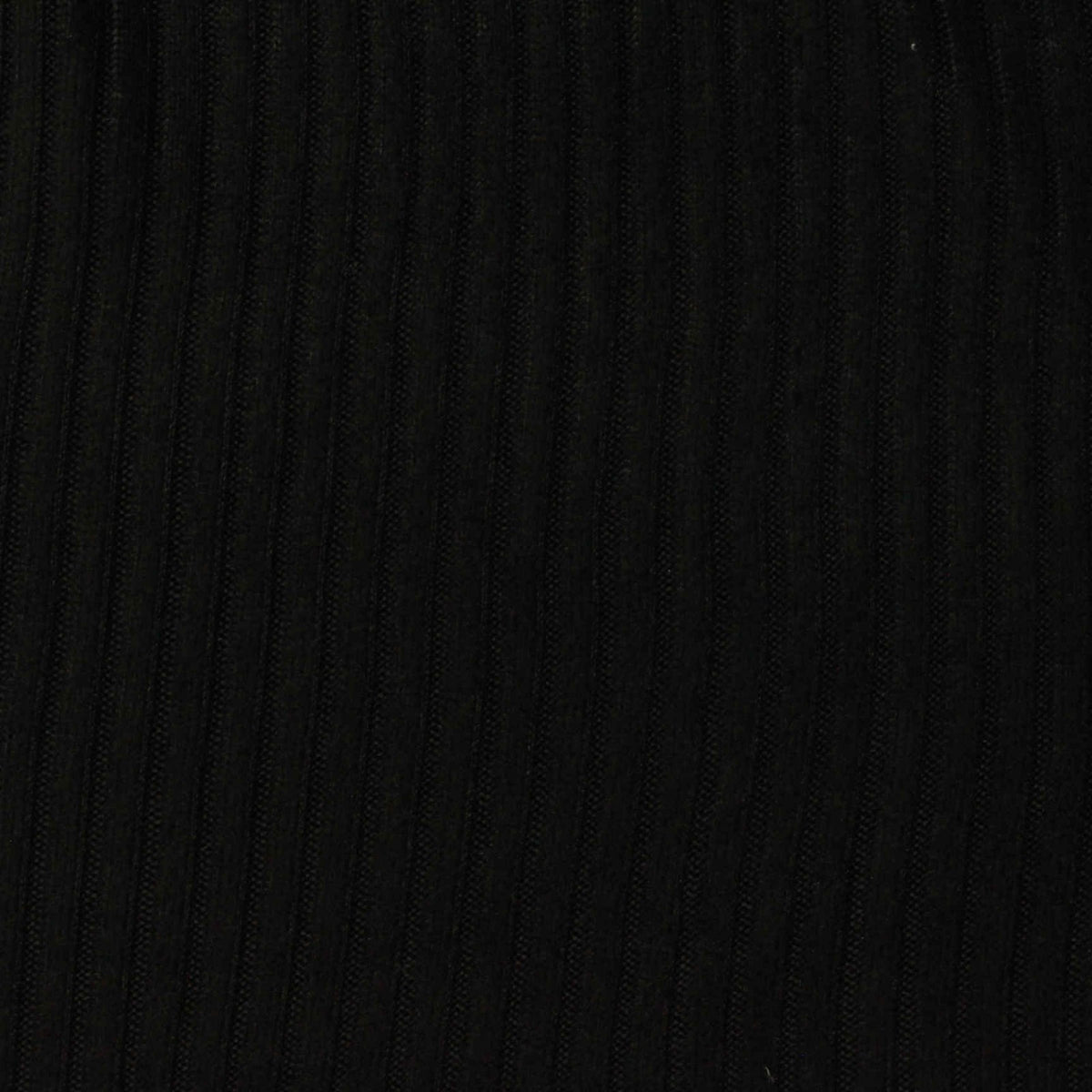 Brushed Polyester Stretch Rib Knit Fabric, 195 gsm — Black