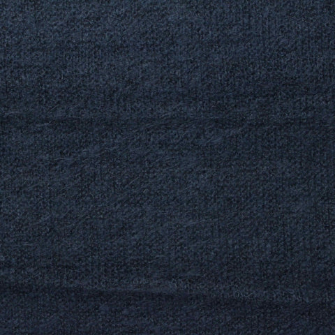 Brushed Polyester Acrylic Stretch Chunky Knit Fabric, 240 gsm — Navy