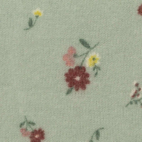 Burgundy Floral Chunky Knit, Poly-Viscose