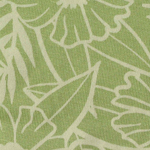Light Green Floral Jersey Knit, Spandex