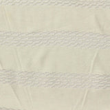 Cream Horizontal-Stripe Jacquard, Viscose-Poly