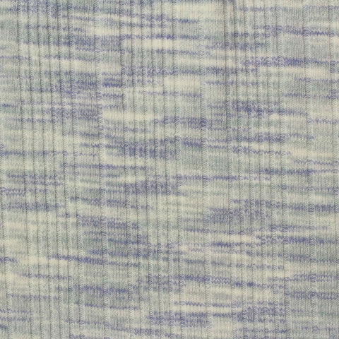 Light Blue Marl Rib Knit, Poly-Viscose, 275 gsm