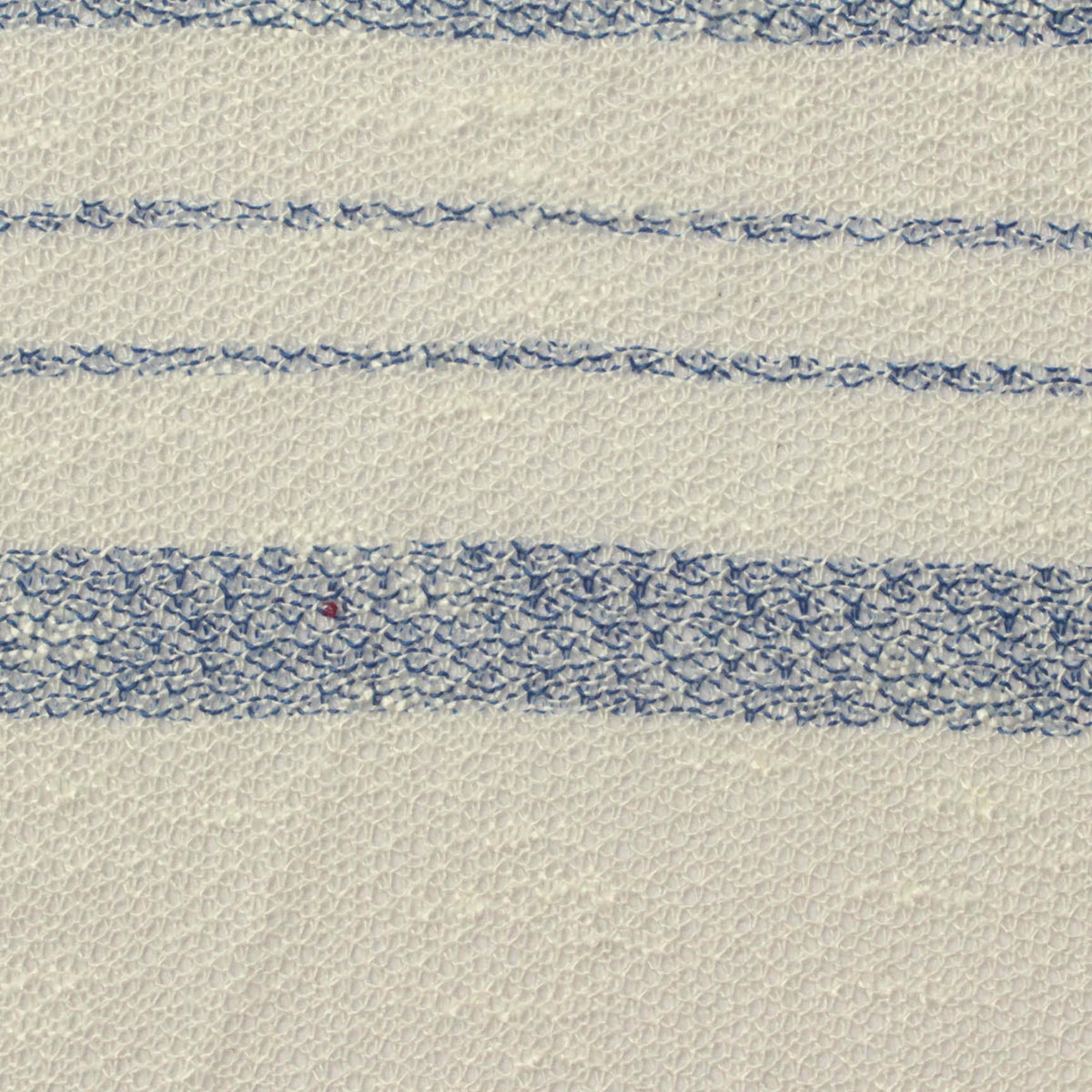 Blue Horizontal-Stripe Chunky Knit, Viscose-Poly, 160 gsm