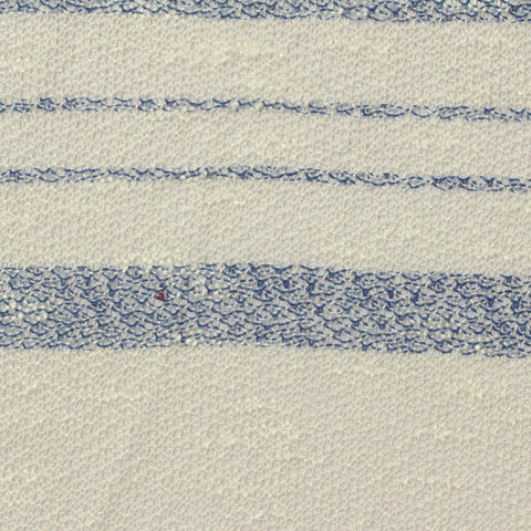 Blue Horizontal-Stripe Chunky Knit, Viscose-Poly, 160 gsm