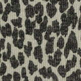 Dark Grey Leopard Rib Knit, Viscose-Poly