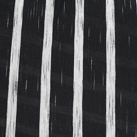 Black Stripes Jersey Knit, Viscose-Poly, 139 gsm