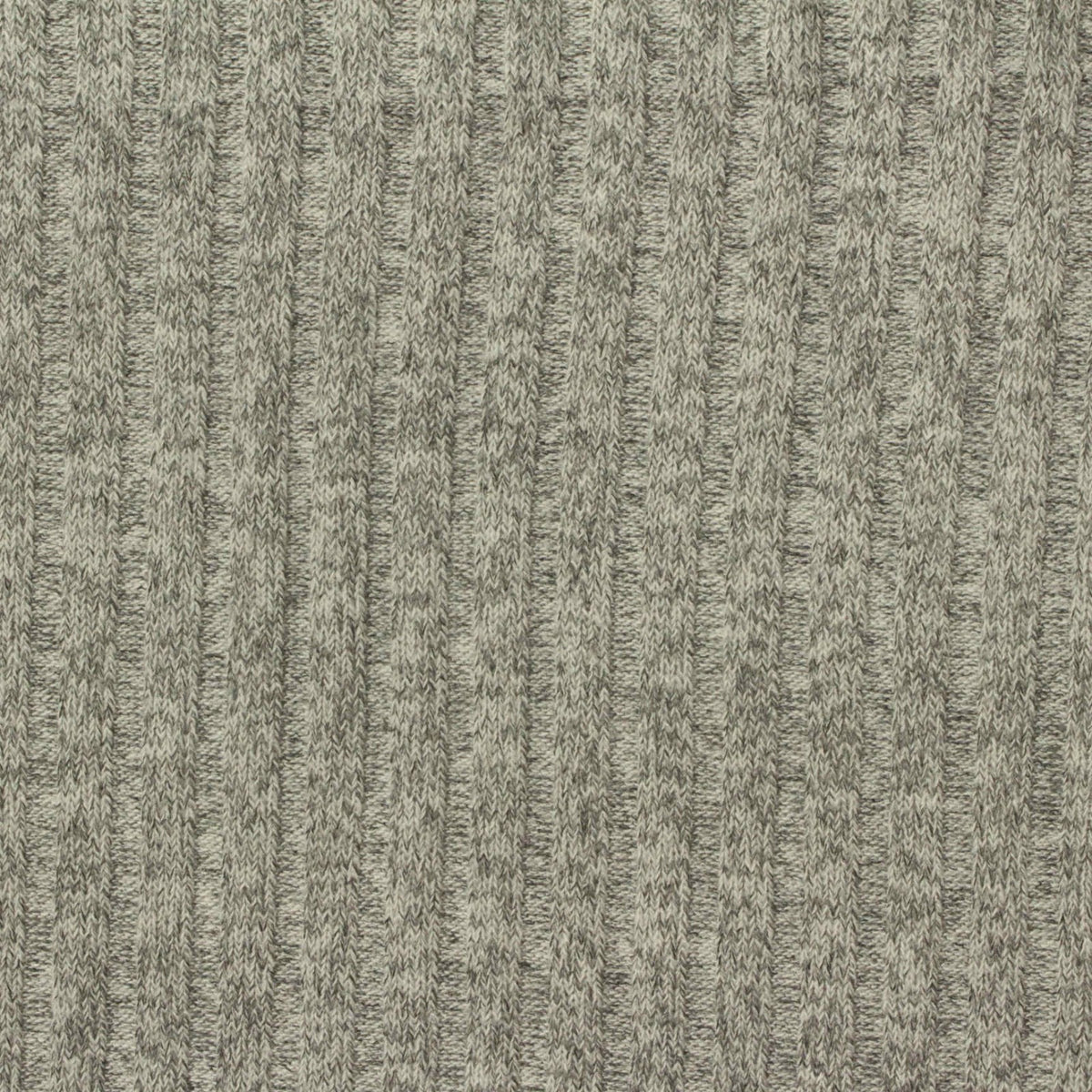 Heathered Grey Marl Rib Knit, Poly-Viscose, 185 gsm