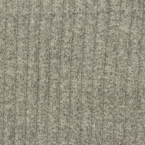 Heathered Grey Marl Rib Knit, Poly-Viscose, 185 gsm