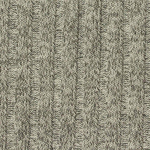 Heathered Grey Marl Rib Knit, Poly-Viscose, 185 gsm