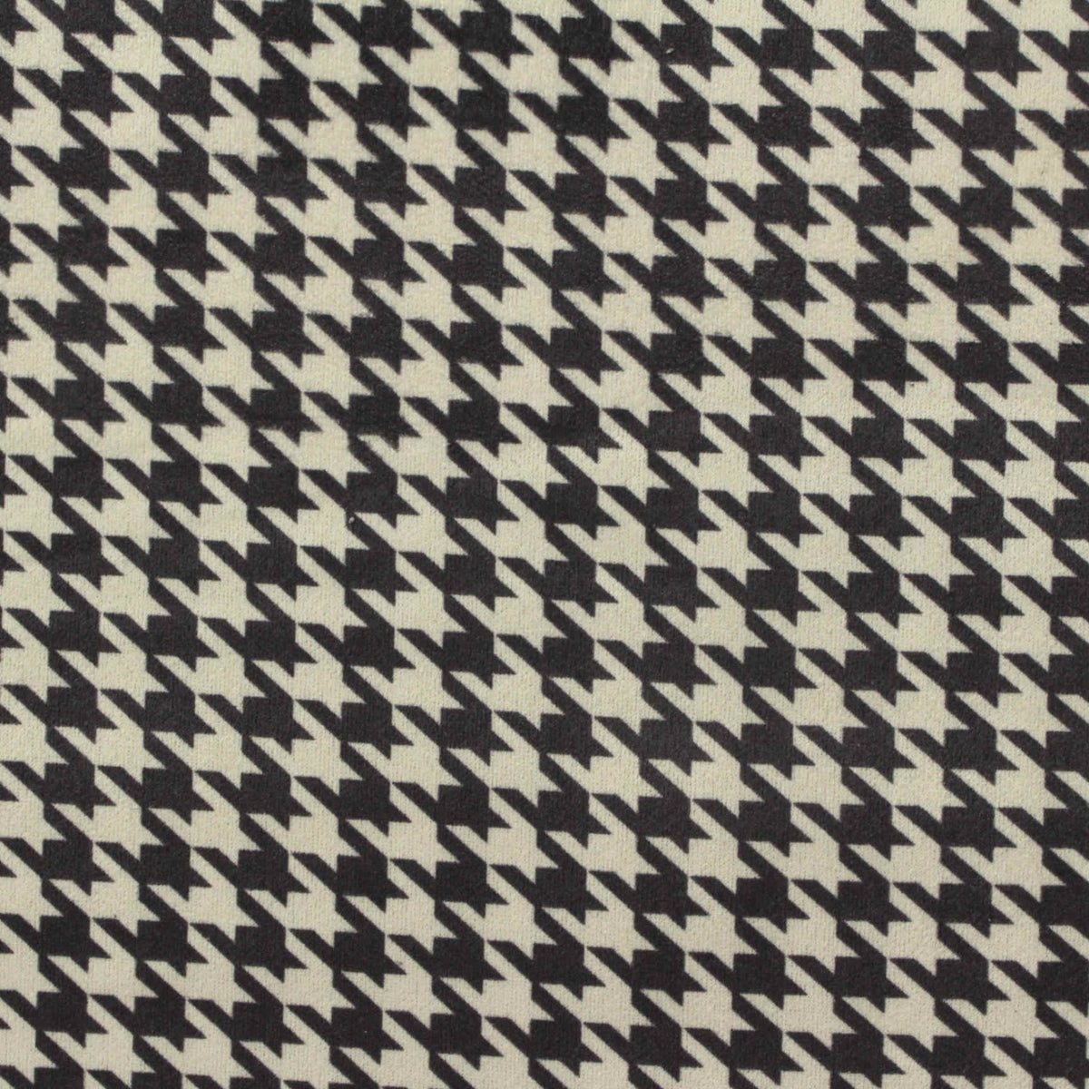 Black Houndstooth Faux Suede, Polyester