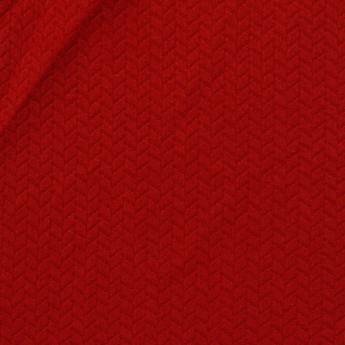 Red Tone-on-Tone Chevron Jacquard, Poly-Viscose