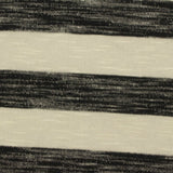Heathered Black Horizontal-Stripe Chunky Knit, Viscose-Poly