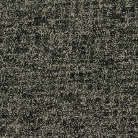 Heather Grey Marl Waffle Knit, Viscose-Poly