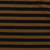 Black Horizontal-Stripe Rib Knit, Poly-Viscose