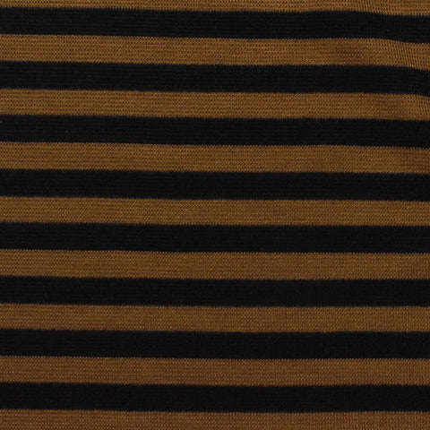 Black Horizontal-Stripe Rib Knit, Poly-Viscose, 230 gsm, ref EF-238984