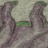 Green Cartoon-Dinosaur Rib Knit, Cotton — texture