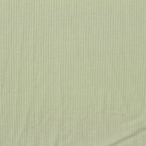 Viscose Stretch Rib Knit Fabric, 175 gsm — Green