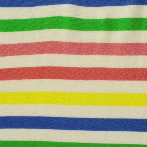 Multicolor Horizontal-Stripe Rib Knit, Cotton