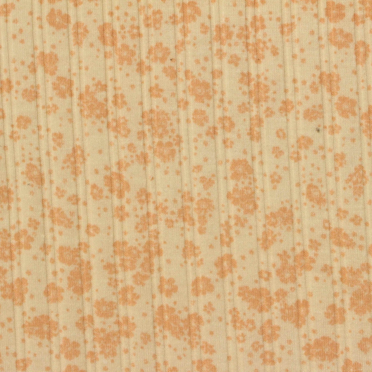 Peach Abstract Rib Knit, Polyester