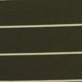 Dark Green Horizontal-Stripe French Terry, Poly-Viscose