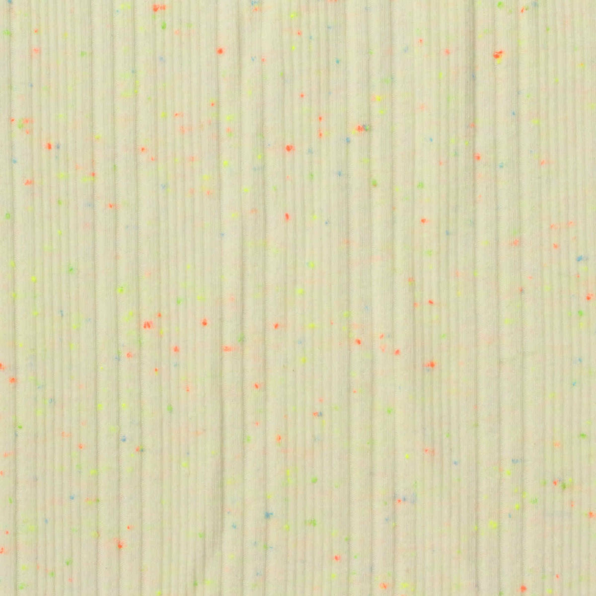 Cream Marl Rib Knit, Cotton-Poly, 230 gsm