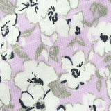 White Flowers Jersey Knit, Cotton — texture