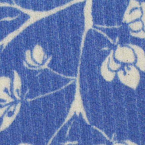 White Flowers Waffle Knit, Polyester