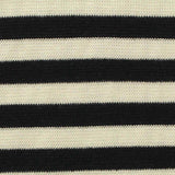 Black Horizontal-Stripe Rib Knit, Poly-Viscose — texture