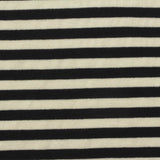 Black Horizontal-Stripe Rib Knit, Poly-Viscose