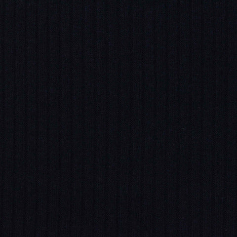 Polyester Viscose Stretch Rib Knit Fabric, 215 gsm — Navy
