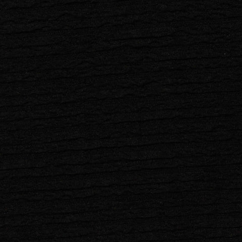 Polyester Stretch Crepe Fabric, 230 gsm, 155 cm — Black