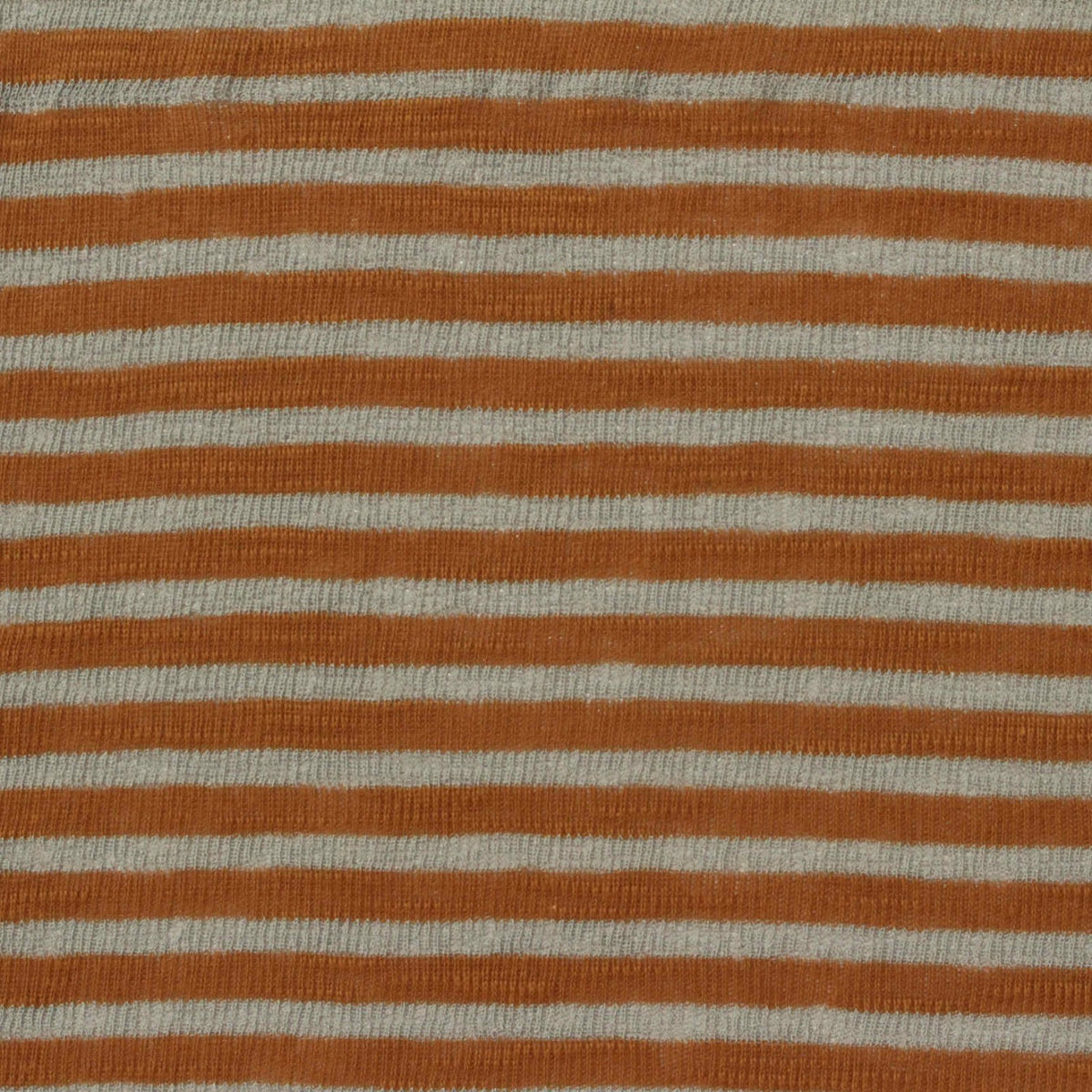 Rust Horizontal-Stripe Rib Knit, Poly-Cotton