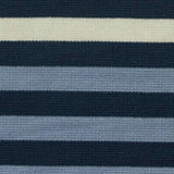 Dark Blue Horizontal-Stripe Ponte Knit, Poly-Viscose — texture