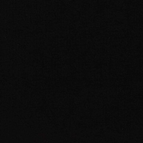 Polyester Cotton Stretch Knit Fabric, 230 gsm, 172 cm — Black