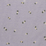 White Flowers Interlock Knit, Cotton-Poly