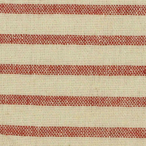 Red Horizontal-Stripe Woven, Poly-Cotton