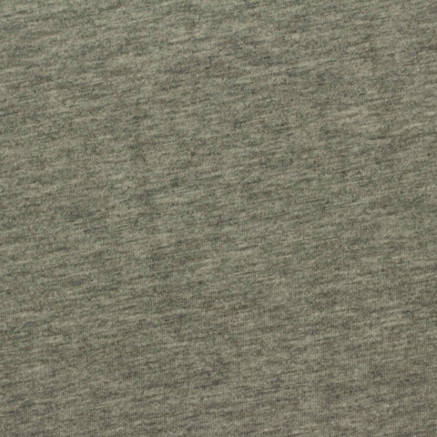 Heathered Grey Marl Jersey Knit, Poly-Cotton, 185 gsm