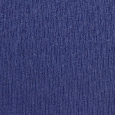 Polyester Stretch Rib Knit Fabric, 326 gsm — Blue