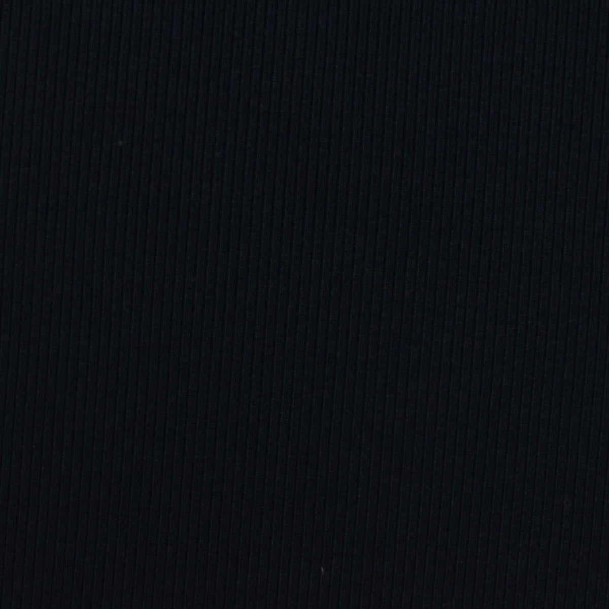 Polyester Cotton Blend Rib Knit Fabric, 340 gsm — Black